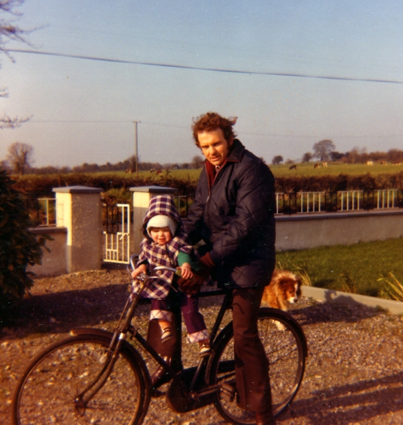 Daddy and I at home, circa 1975